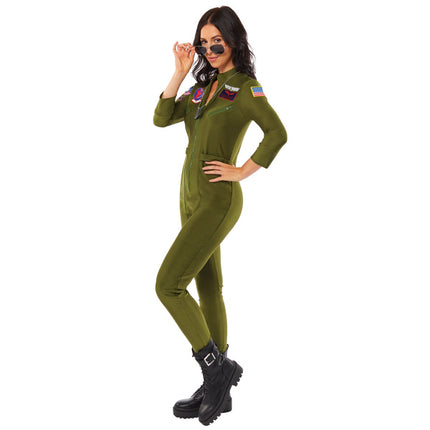 Adultes Costume Top Gun Jumpsuit Ladies