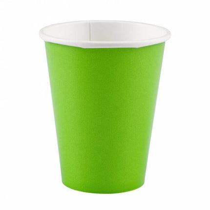 Gobelets vert citron vert en carton 266ml 8pcs