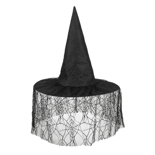 Chapeau de sorcière d'Halloween Voile noir