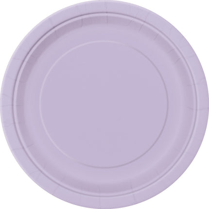 Assiettes Lilas Rondes 23cm 16pcs