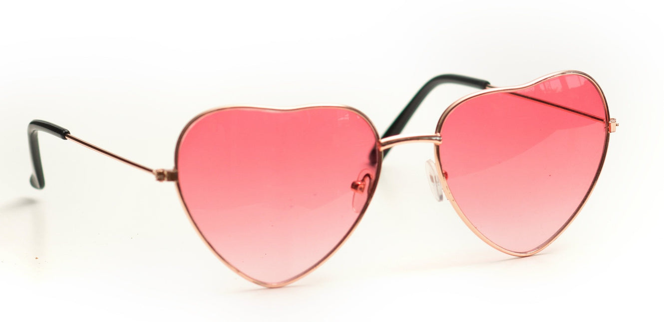 Lunettes à cœur rose