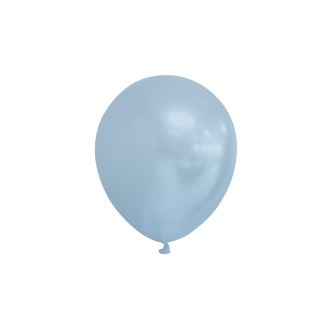 Ballons de baudruche bleu clair métallisés 13cm 100pcs