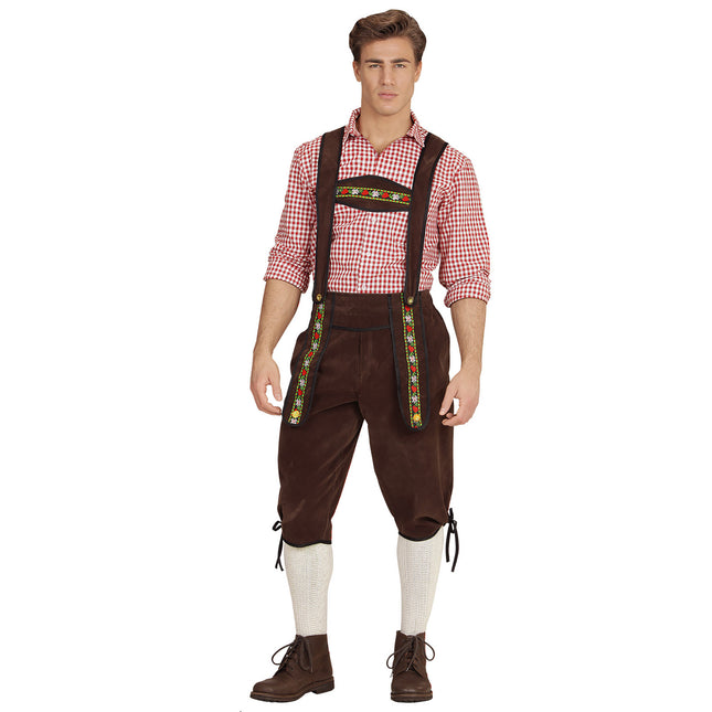 Lederhosen Oktoberfest Marron Hommes