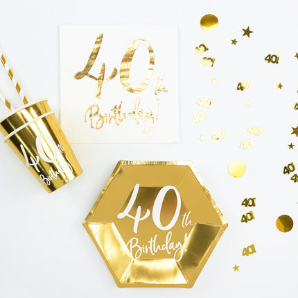 Confetti de table 40 ans d'or