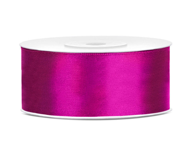 Ruban de satin Fuchsia foncé 25mm 25m