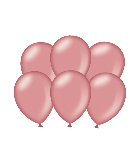 Ballons de baudruche or rose métallisé 30cm 6pcs