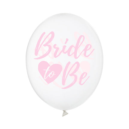 Bride To Be Balloons Pink 30cm 6pcs