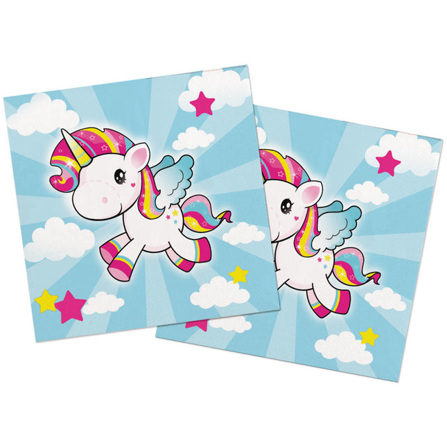 Serviettes de table Licorne Party 33cm 20pcs