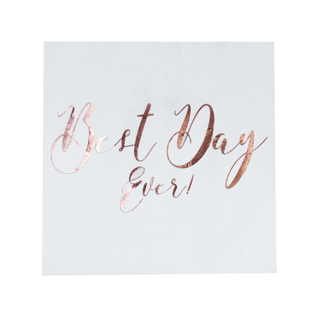 Serviettes Best Day Ever 33cm 20pcs