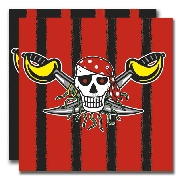 Serviettes Pirates 25cm 20pcs