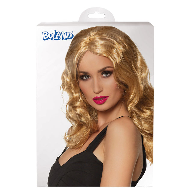 Perruque blonde cheveux longs bouclés Celebrity