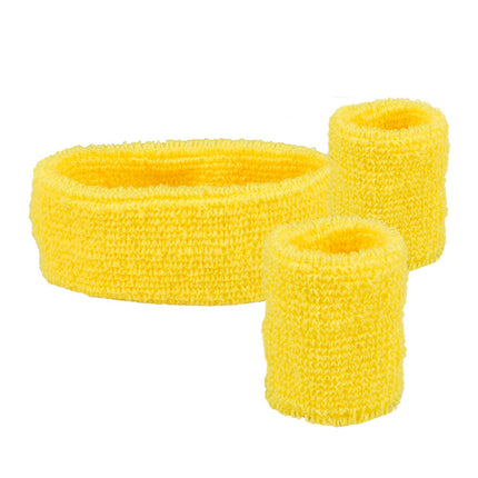 Bandeaux de sudation jaunes 3pcs