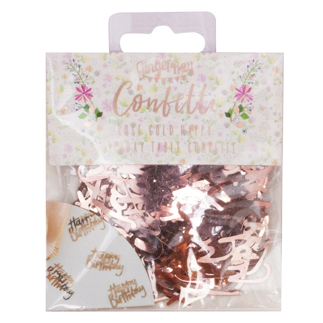 Confetti d'anniversaire en or rose 14g