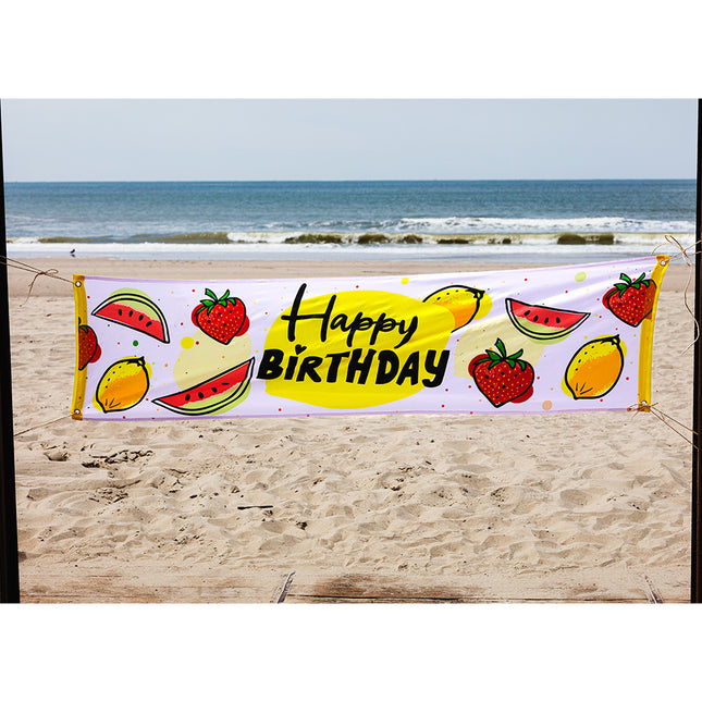 Bannière Happy Birthday Fruit 1.8m