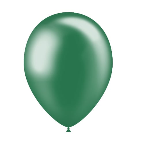 Ballons vert foncé métallisés 25cm 50pcs