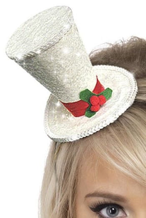 Bandeau de Noël Chapeau blanc