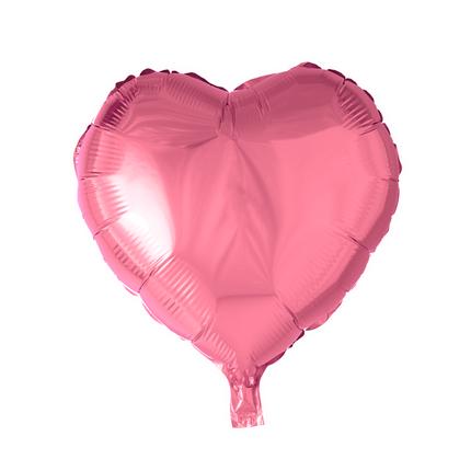 Ballon à l'hélium Coeur rose clair 45cm vide