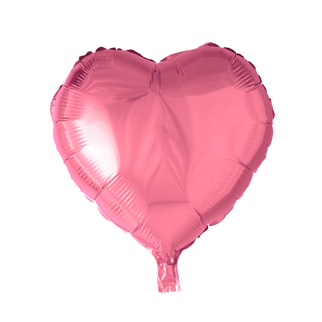 Ballon à l'hélium Coeur rose clair 45cm vide