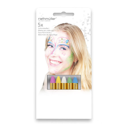 Bâtons de maquillage Pastel Multicolore 5pcs