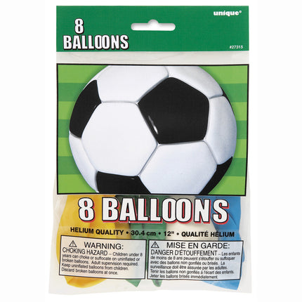 Ballons de football colorés 30cm 8pcs