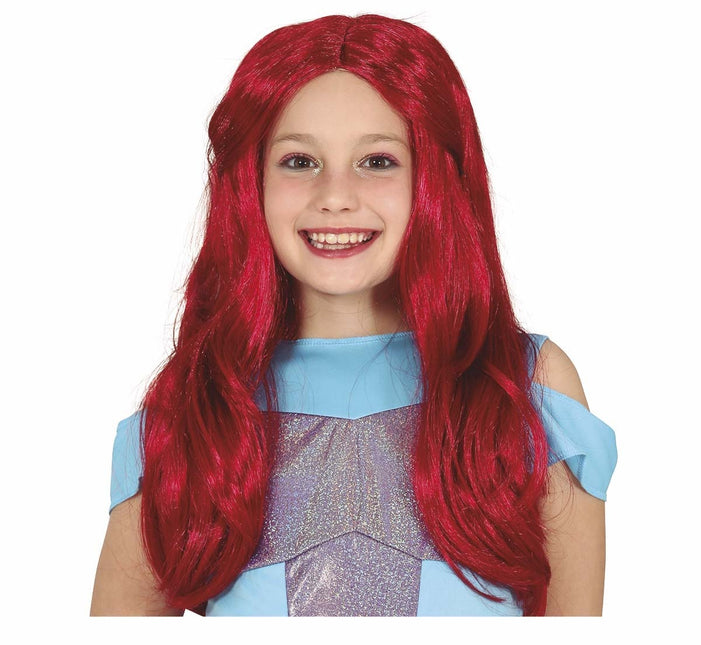 Perruque rouge cheveux longs enfant