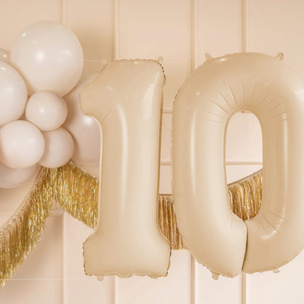 Ballon de 1 an beige vide 72cm