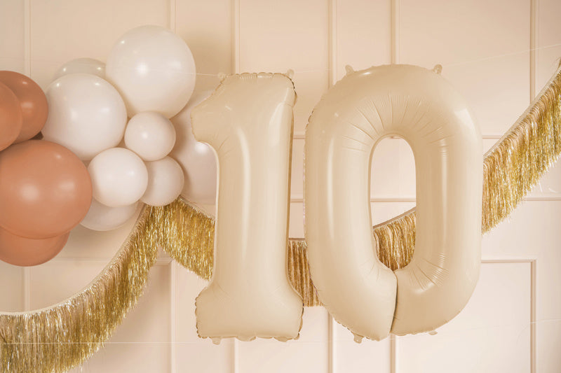 Ballon de 1 an beige vide 72cm