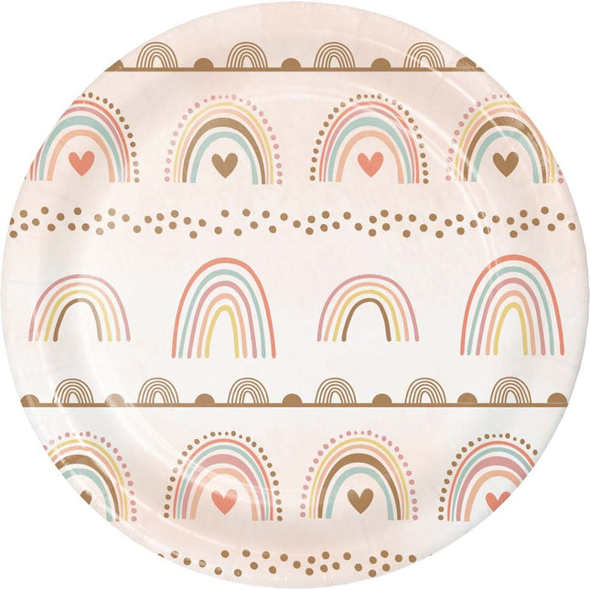 Assiettes arc-en-ciel 8pcs