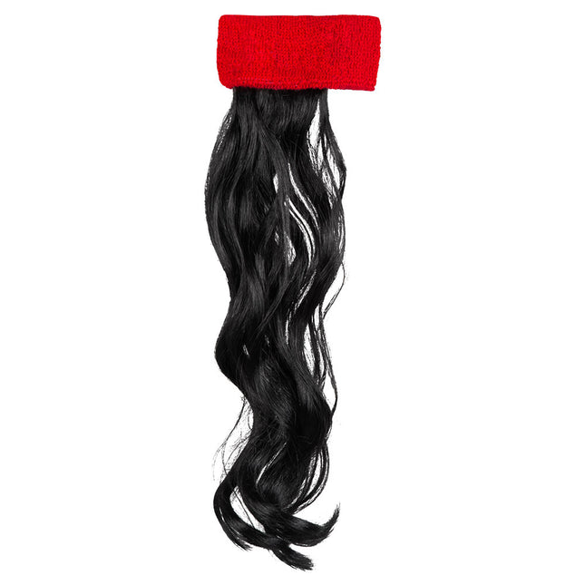 Bandeau rouge Cheveux noirs