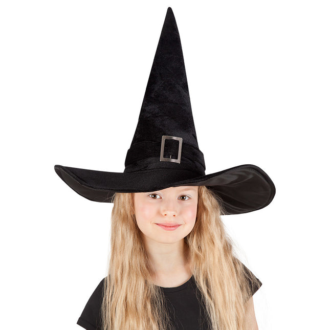 Chapeau de sorcière d'Halloween Enfant Noir