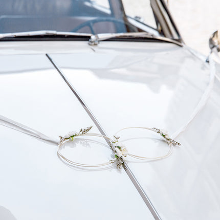 Décoration de voiture Mariage Blanc