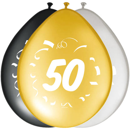 Ballons 50 ans Décoration 30cm 8pcs