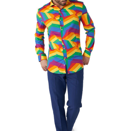 Chemise ZIG Zag Rainbow Hommes OppoSuits