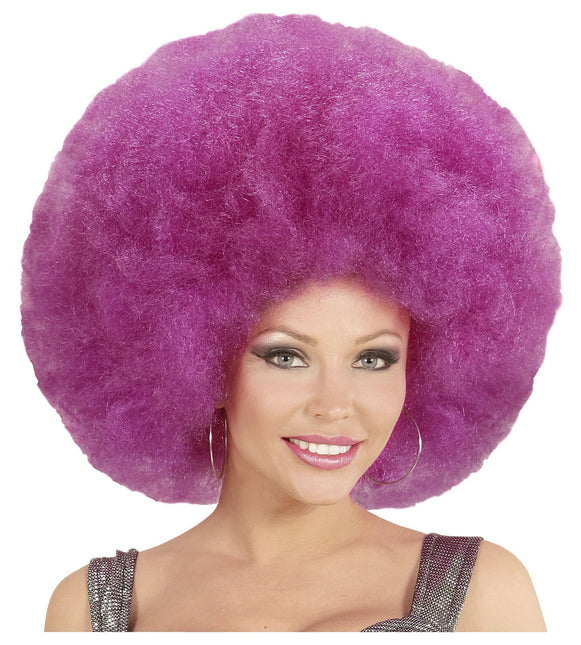 Perruque violette Afro Extra Big