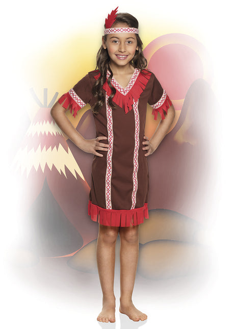 Robe indienne enfant rouge