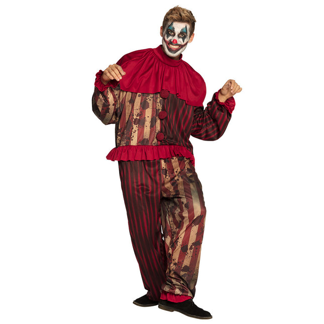 Costume de clown d'Halloween rouge