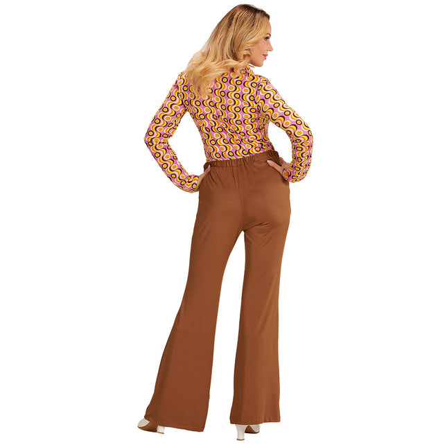 Pantalon Disco 70S Marron Dames