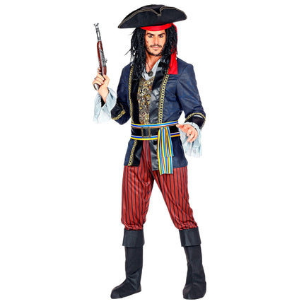 Costume de pirate Rouge Bleu Hommes