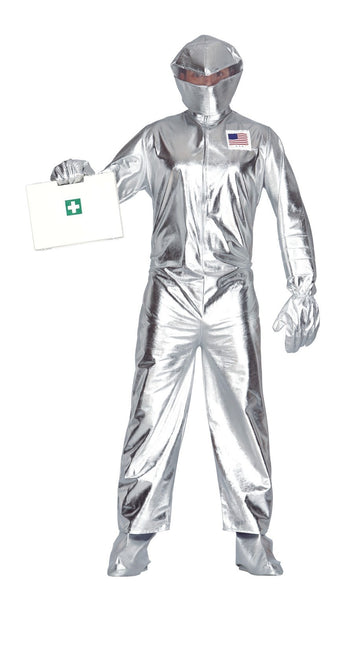 Costume d'astronaute argenté pour homme