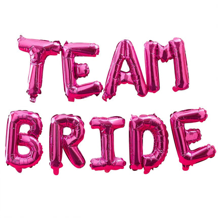 Fuchsia Letter Balloon Team Bride Empty 45cm