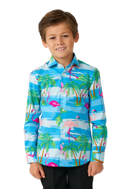 Chemise Hawaii Flamingo Garçon OppoSuits