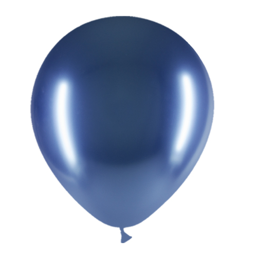 Ballons de baudruche bleus chromés 30cm 10pcs
