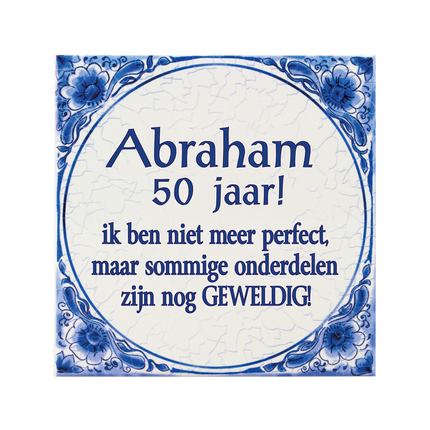 Carreau bleu Delft Abraham 14.5cm