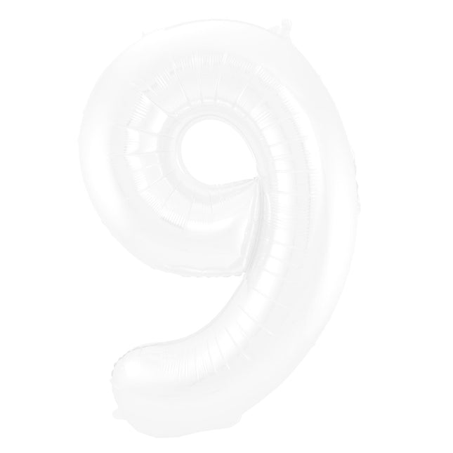 Ballon de baudruche Figure 9 Blanc mat XL 86cm vide