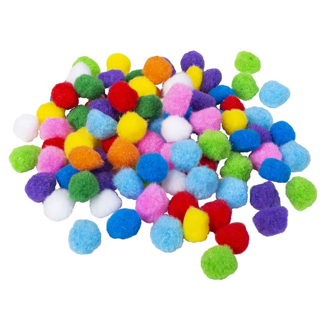 Pompons colorés 100pcs