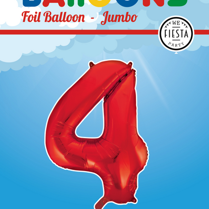 Ballon de baudruche Figure 4 Rouge XL 86cm vide