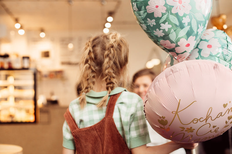 Ballon à l'hélium Coeur Fleurs Vide 45cm