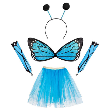 Ensemble de costumes bleu Papillon 4 pièces