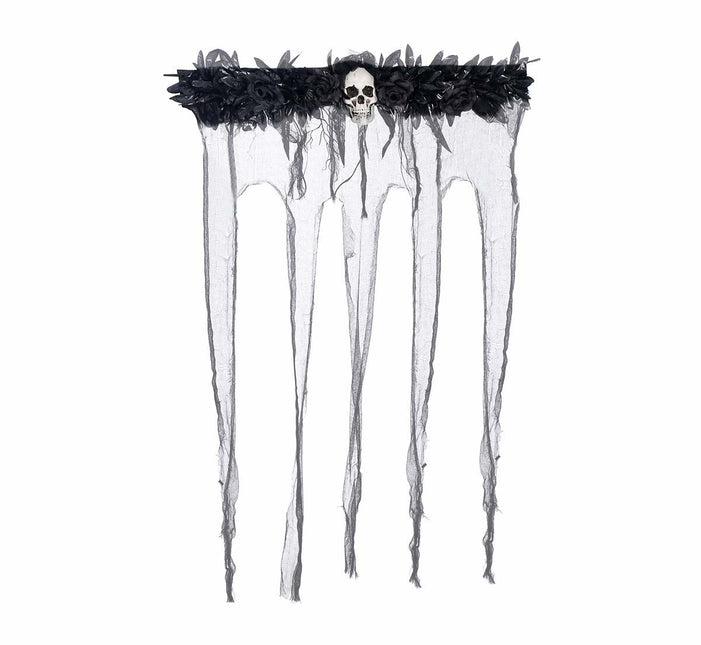 Rideau de porte Halloween Fleurs 1.2m