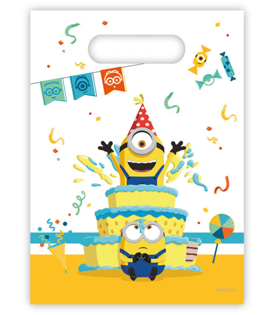 Sacs à partager pour l'anniversaire des Minions 6 pièces